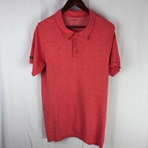 RHONE Polo Shirt Mens Medium Red Athletic Performance Short Sleeve Made in Italy